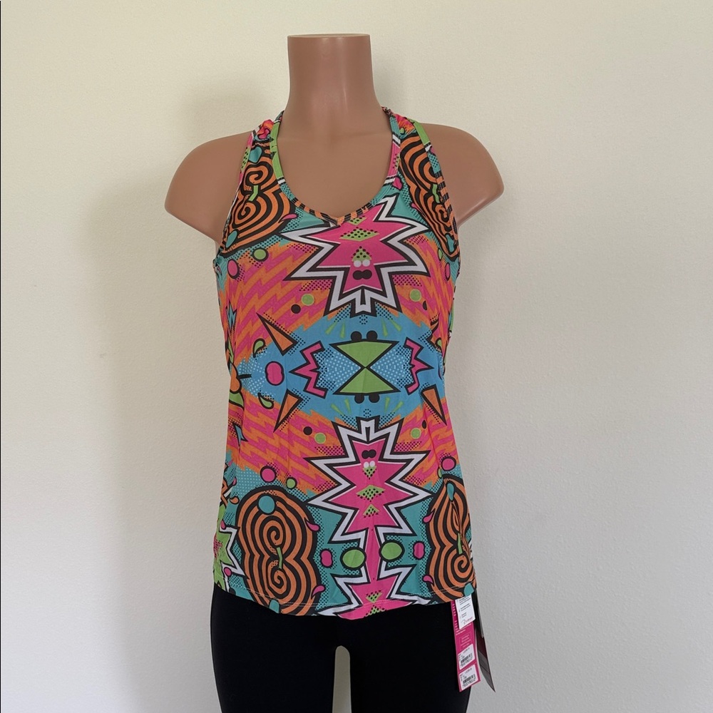 Vibrant Women's Tank Top with Geometric Print